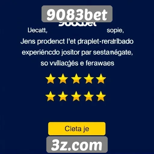 Avaliações de usuários destacam experiência na 9083bet
